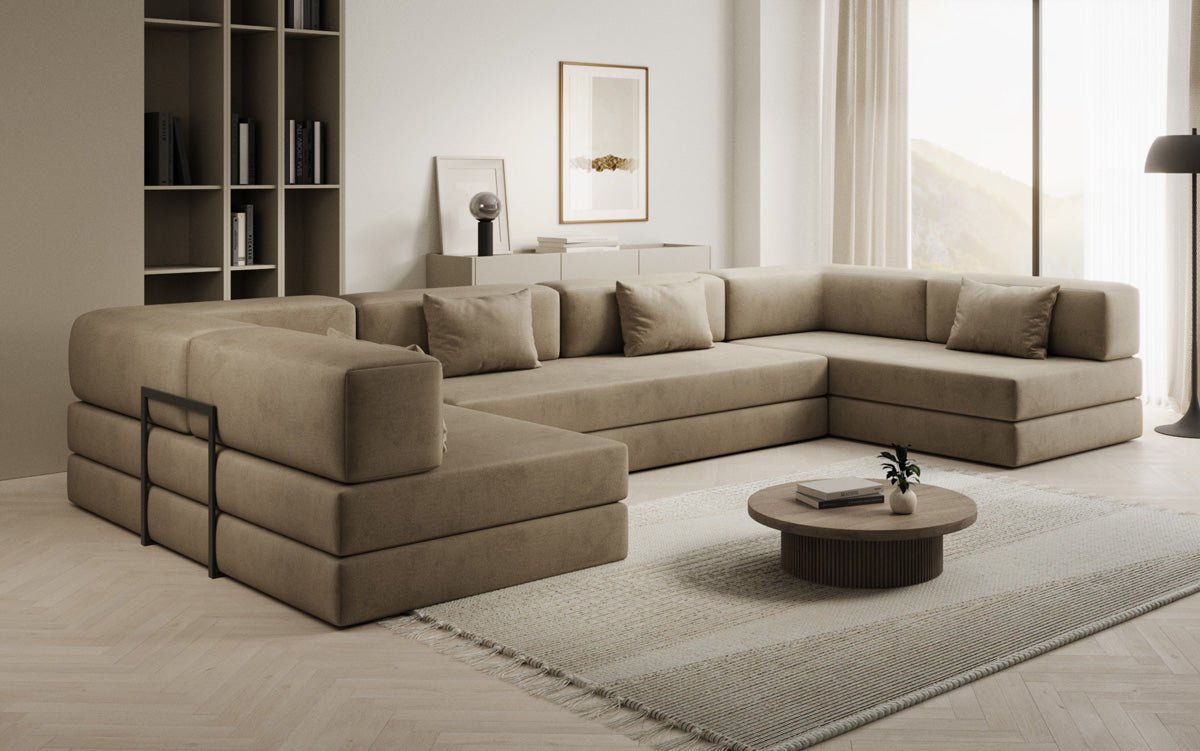 Designer Sofa Lazy U in Samt