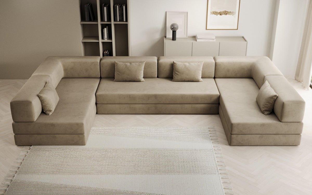 Designer Sofa Lazy U in Samt