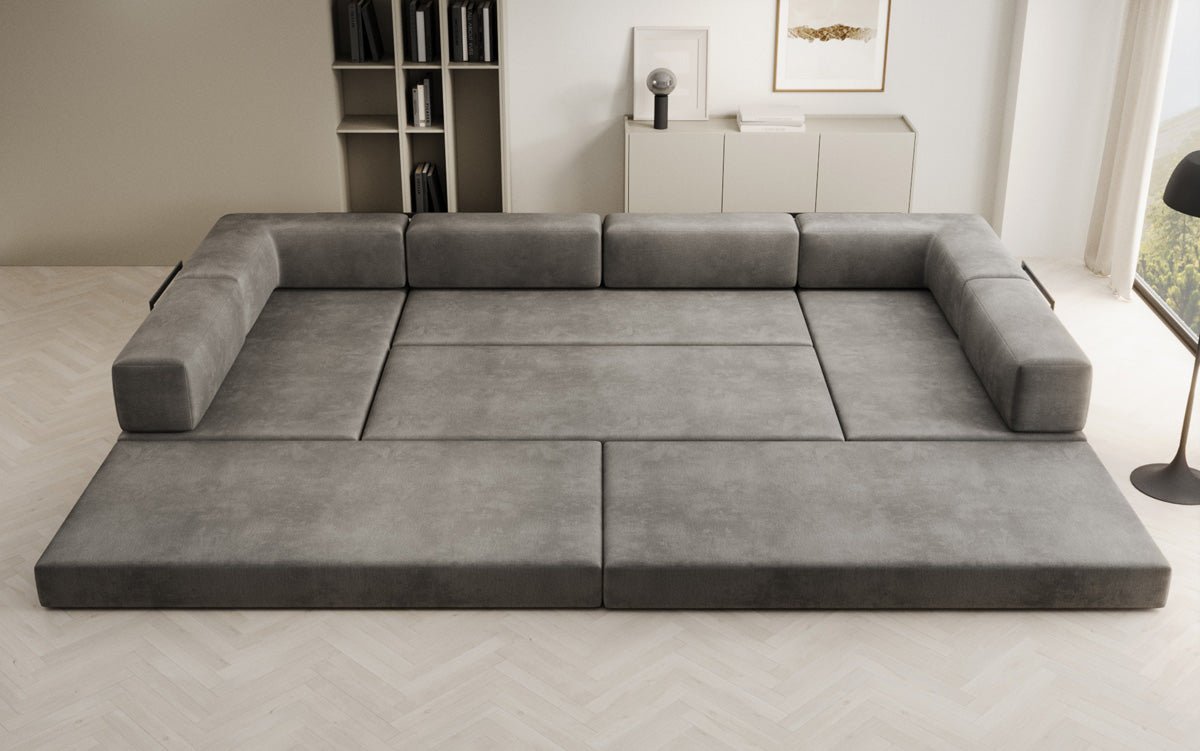 Designer Sofa Lazy U in Samt