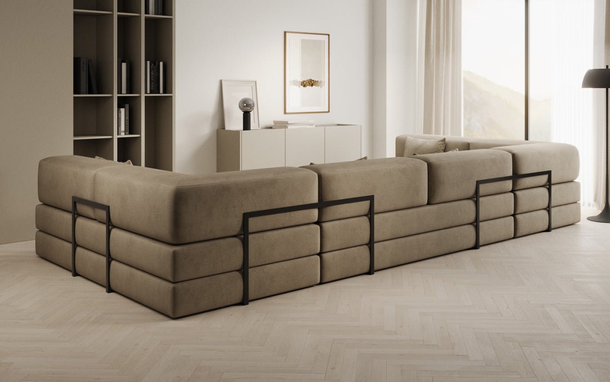 Designer Sofa Lazy U in Samt