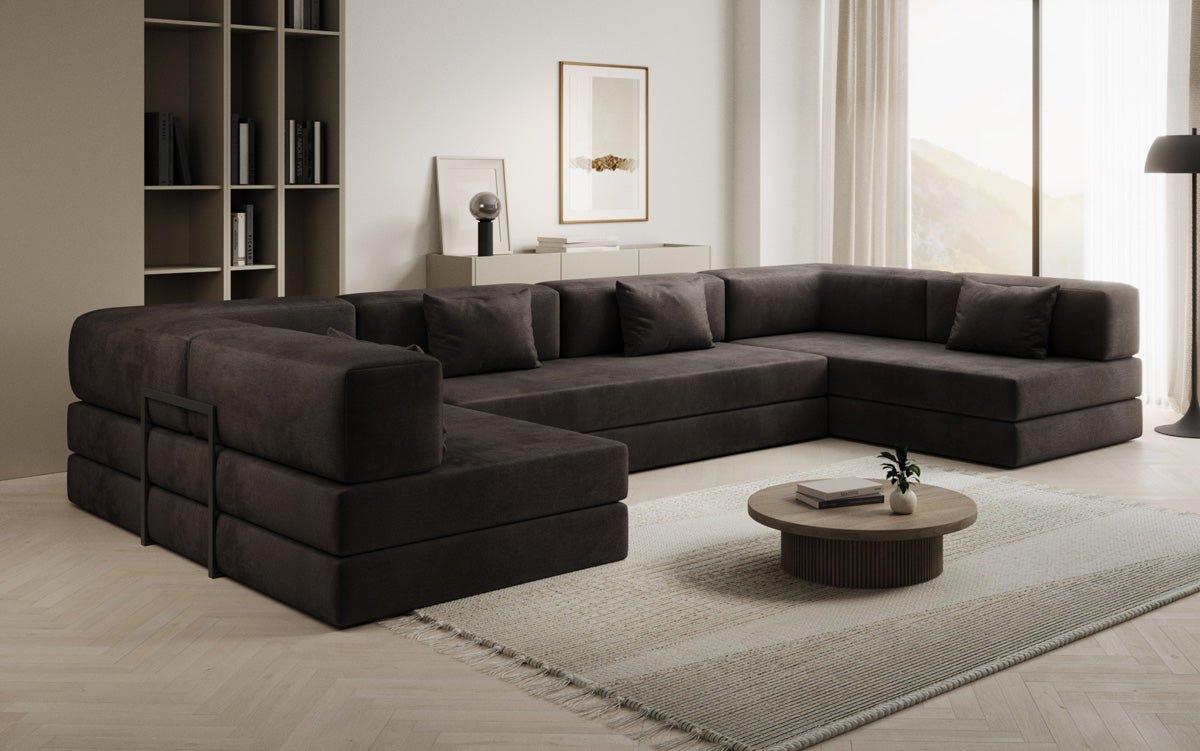 Designer Sofa Lazy U in Samt