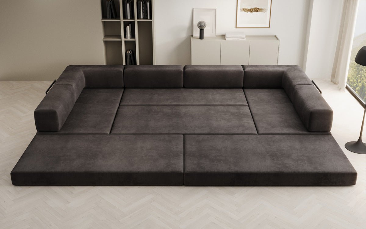 Designer Sofa Lazy U in Samt