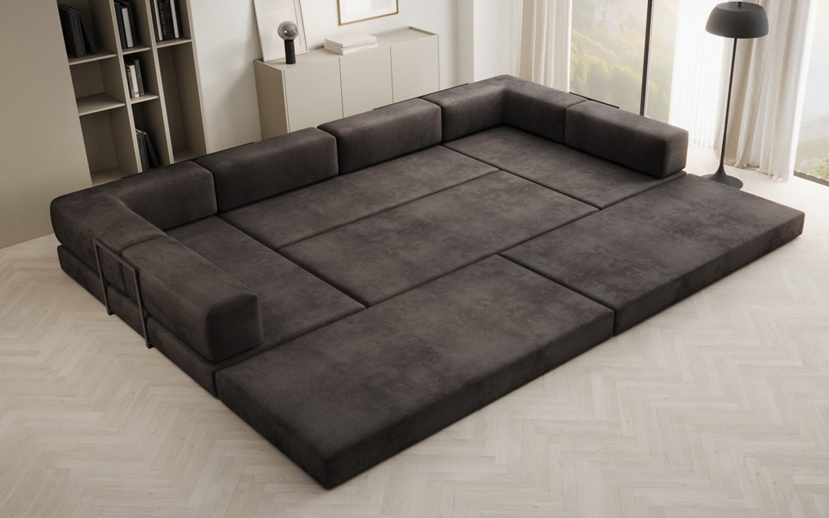 Designer Sofa Lazy U in Samt