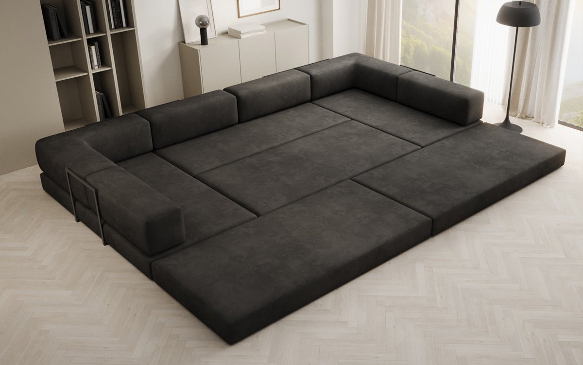 Designer Sofa Lazy U in Samt