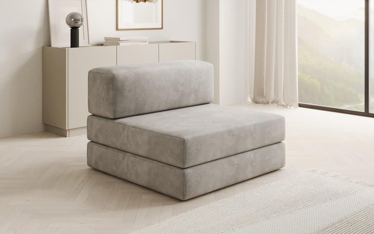 Designer Sofa Mittelmodul Lazy in Samt
