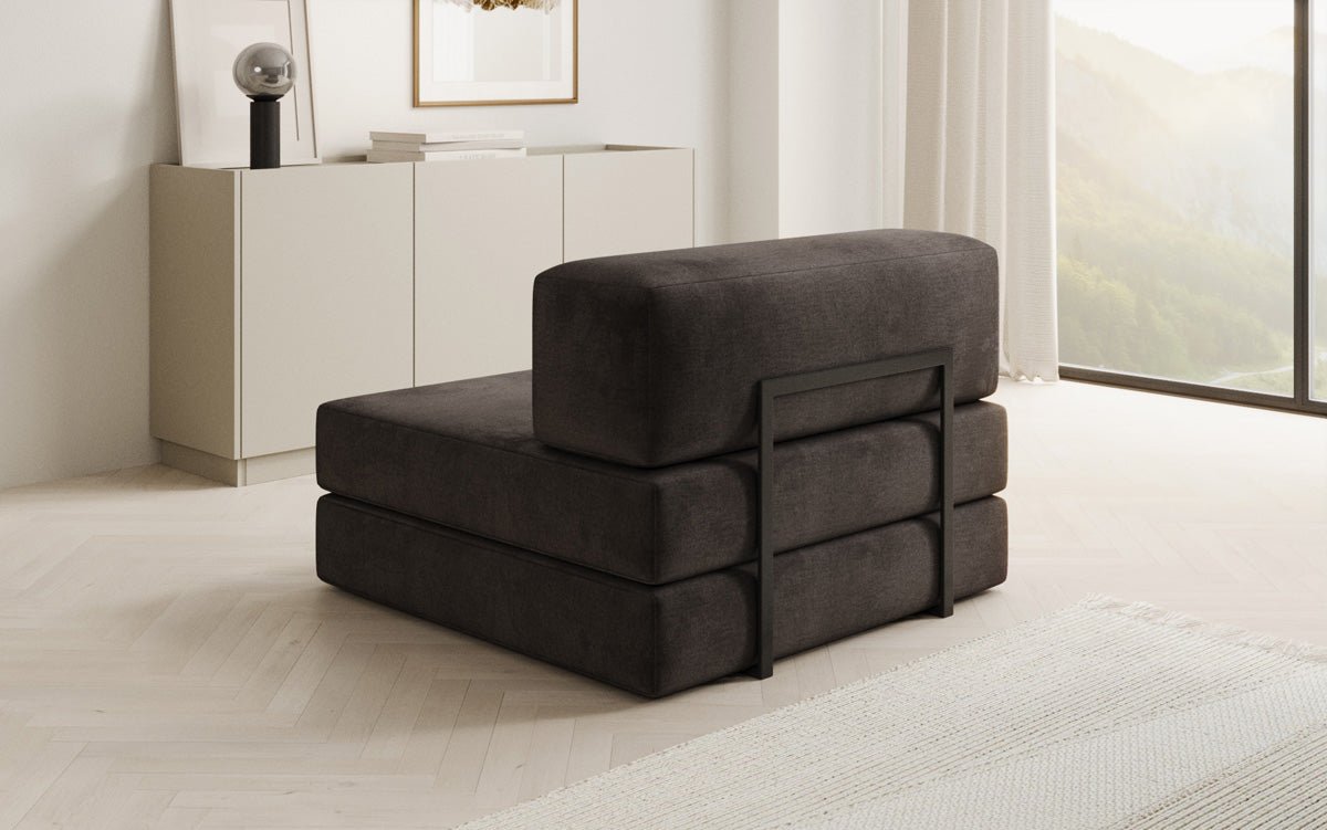 Designer Sofa Mittelmodul Lazy in Samt