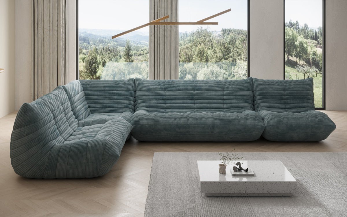 Designer Sofa Wohnlandschaft Calmo in Cord