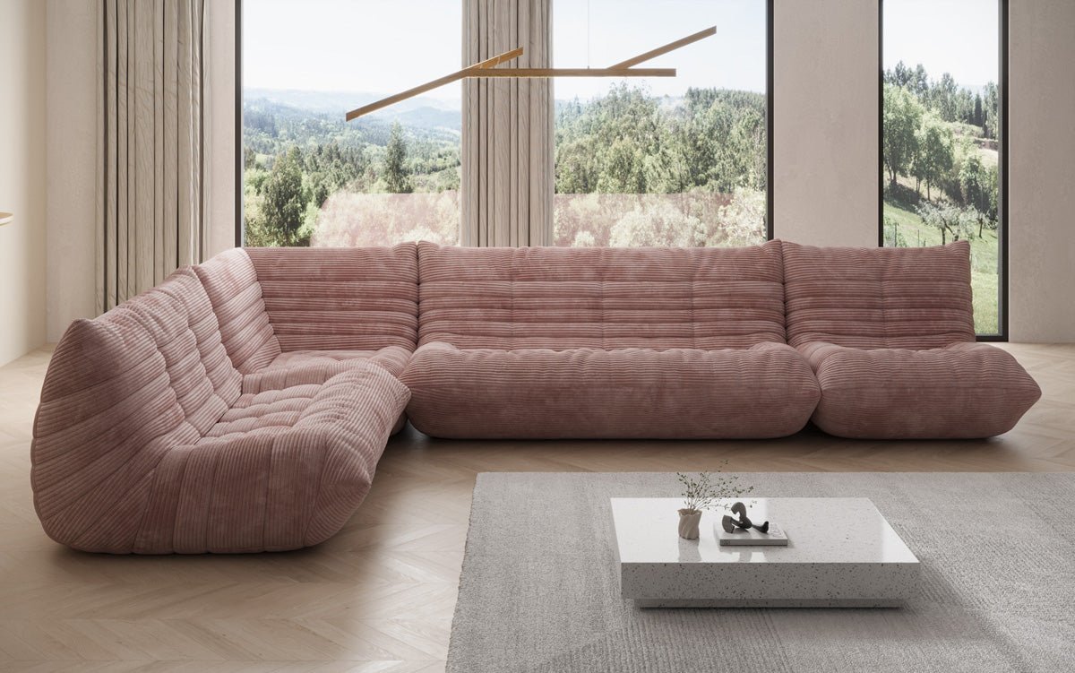 Designer Sofa Wohnlandschaft Calmo in Cord
