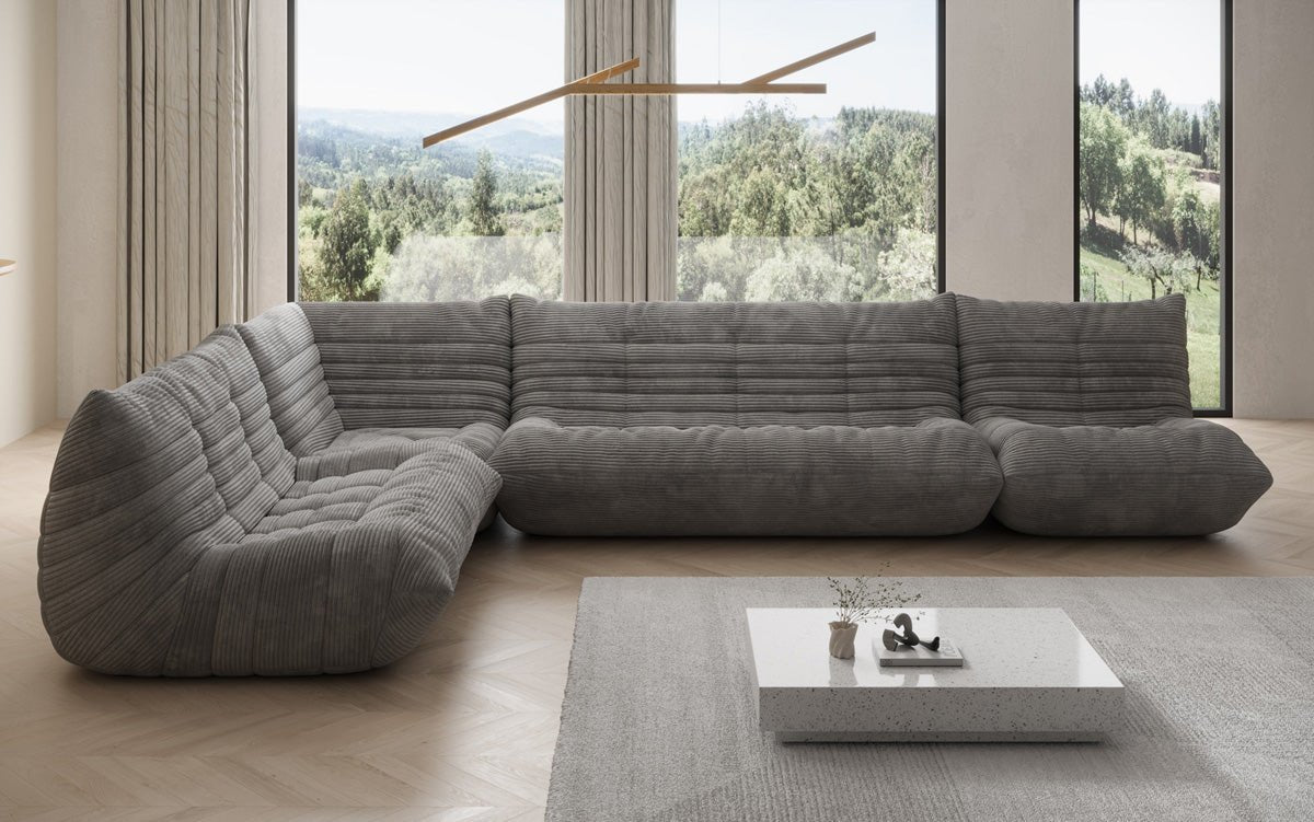 Designer Sofa Wohnlandschaft Calmo in Cord