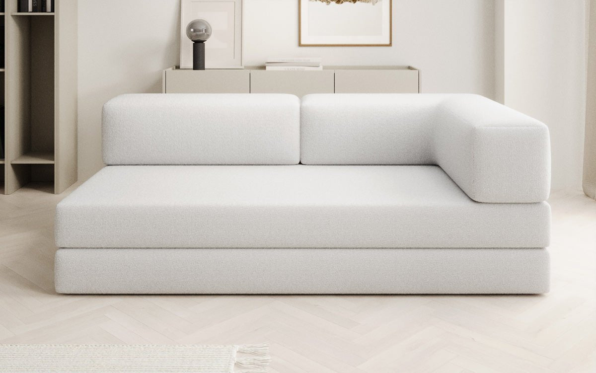 Designer Sofa/Chaise Longue Lazy in Bouclé