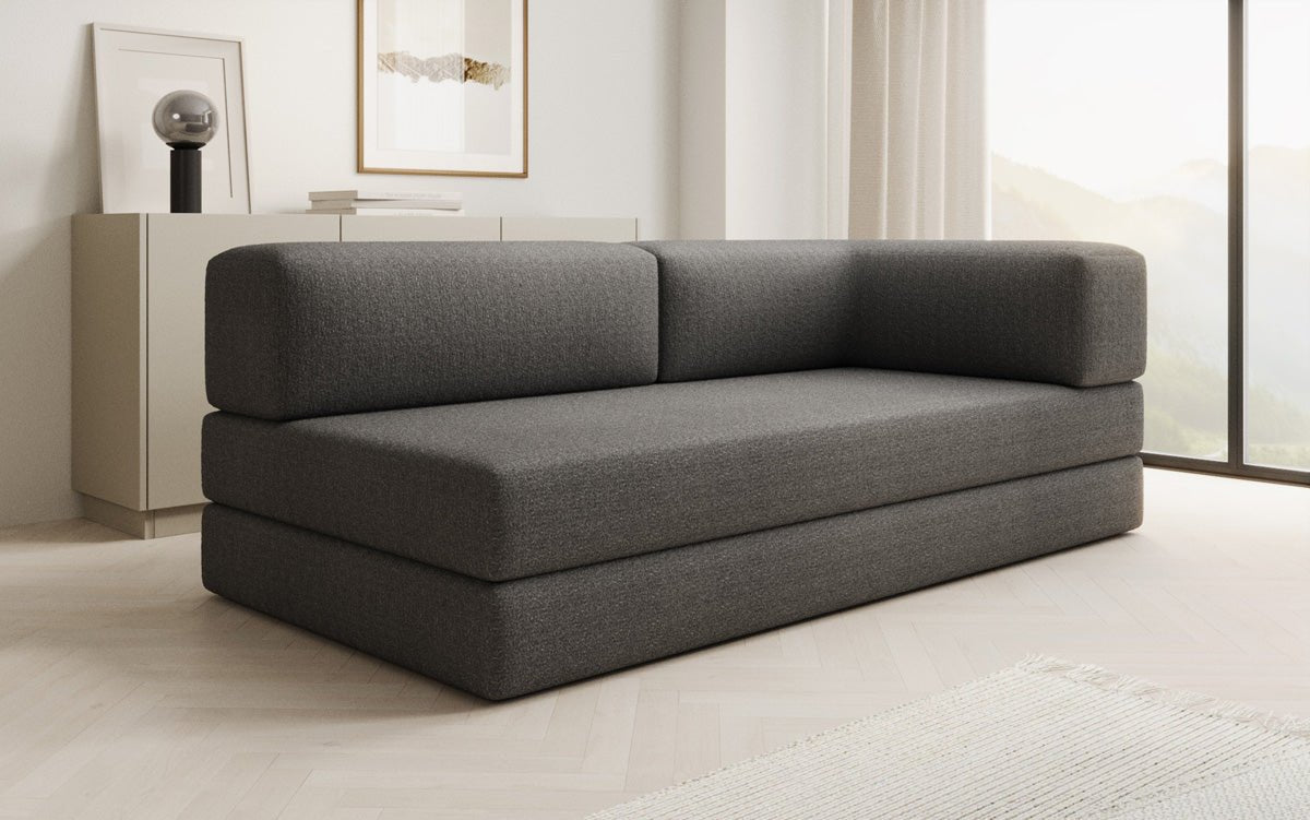 Designer Sofa/Chaise Longue Lazy in Bouclé