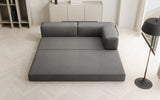 Designer Sofa/Chaise Longue Lazy in Bouclé