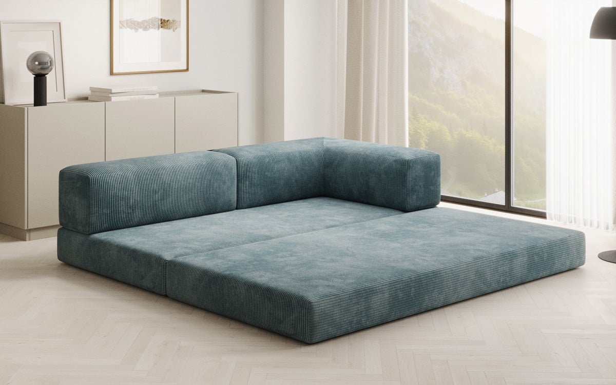 Designer Sofa/Chaise Longue Lazy in Cord