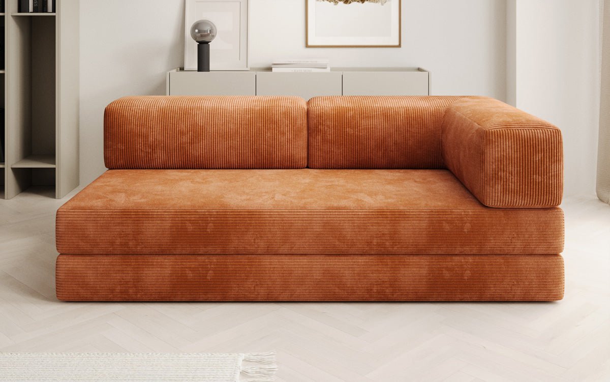 Designer Sofa/Chaise Longue Lazy in Cord