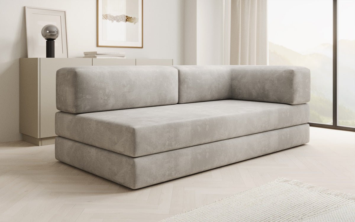 Designer Sofa/Chaise Longue Lazy in Samt