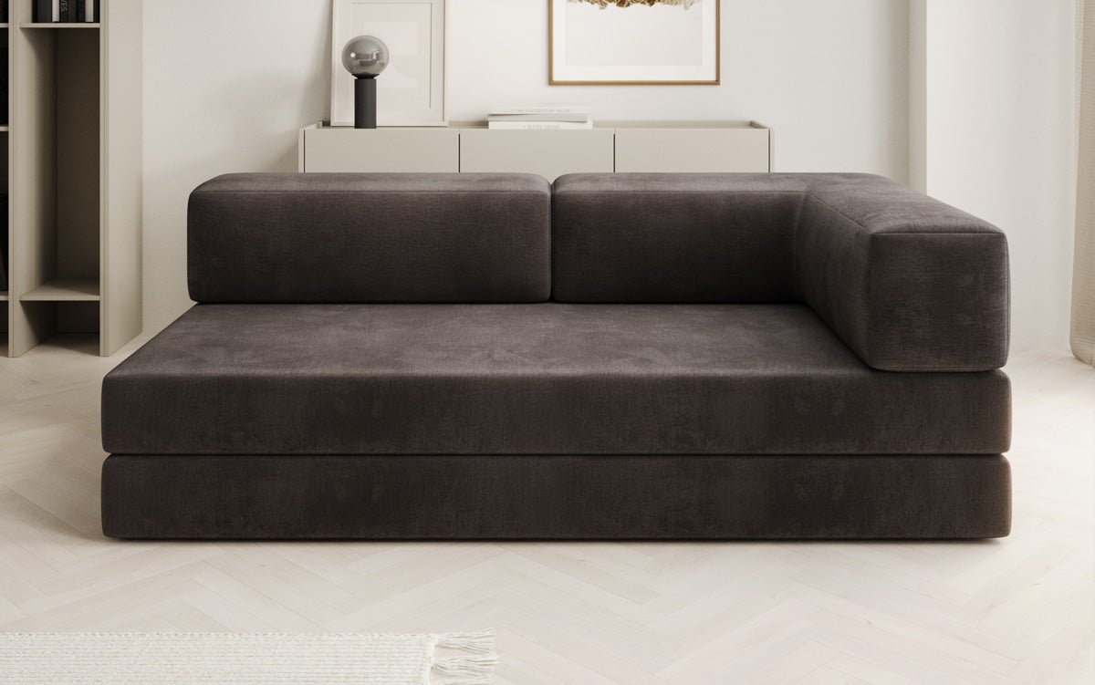 Designer Sofa/Chaise Longue Lazy in Samt