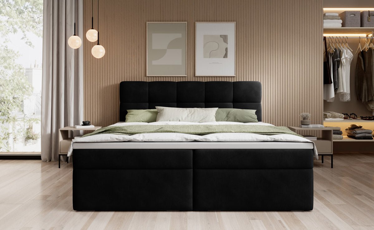 Boxspringbett Cozy II Samt mit Stauraum