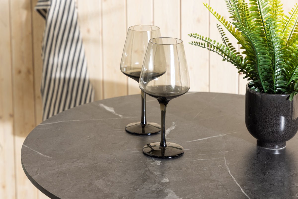 Garten Bartisch Belmont - Ø70 cm mit weißem Aluminiumgestell