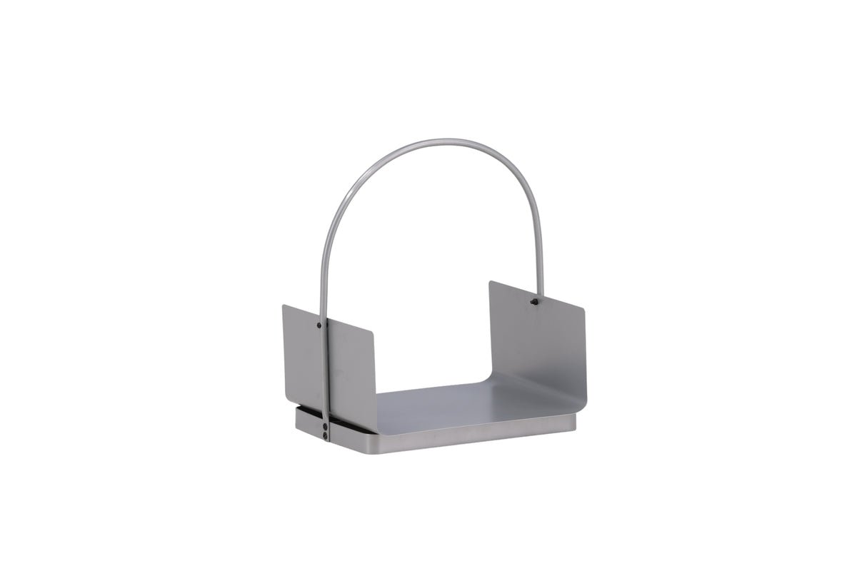 Garten Brennholzkorb Carry - aus Stahl in Silber