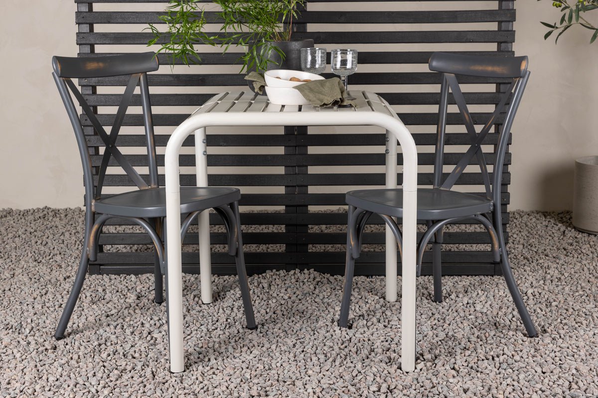 Garten Cafegruppe Narvis – 3-teiliges Gartenmöbel-Set 70x70 cm