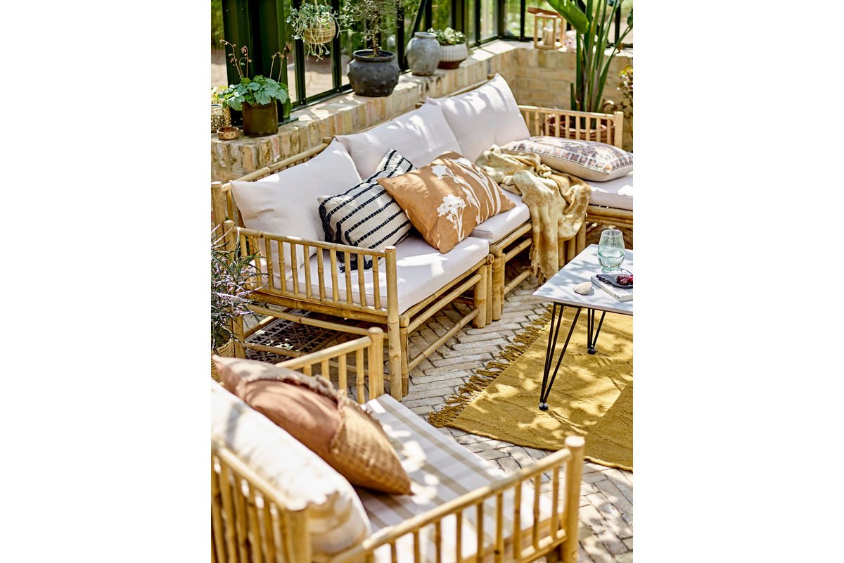 Garten-Couchtisch Rova – Fibercement mit Metallgestell