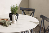 Garten Essgruppe Jonny – 5-teiliges Gartenmöbel-Set mit rundem Tisch aus Aluminium