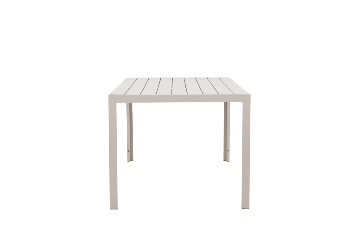 Garten Esstisch Amalfi - 205x90 cm aus Aluminium und Polywood in Beige oder Schwarz