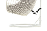 Garten Hängesessel Vegas - aus Rattan/Metall in Weiß