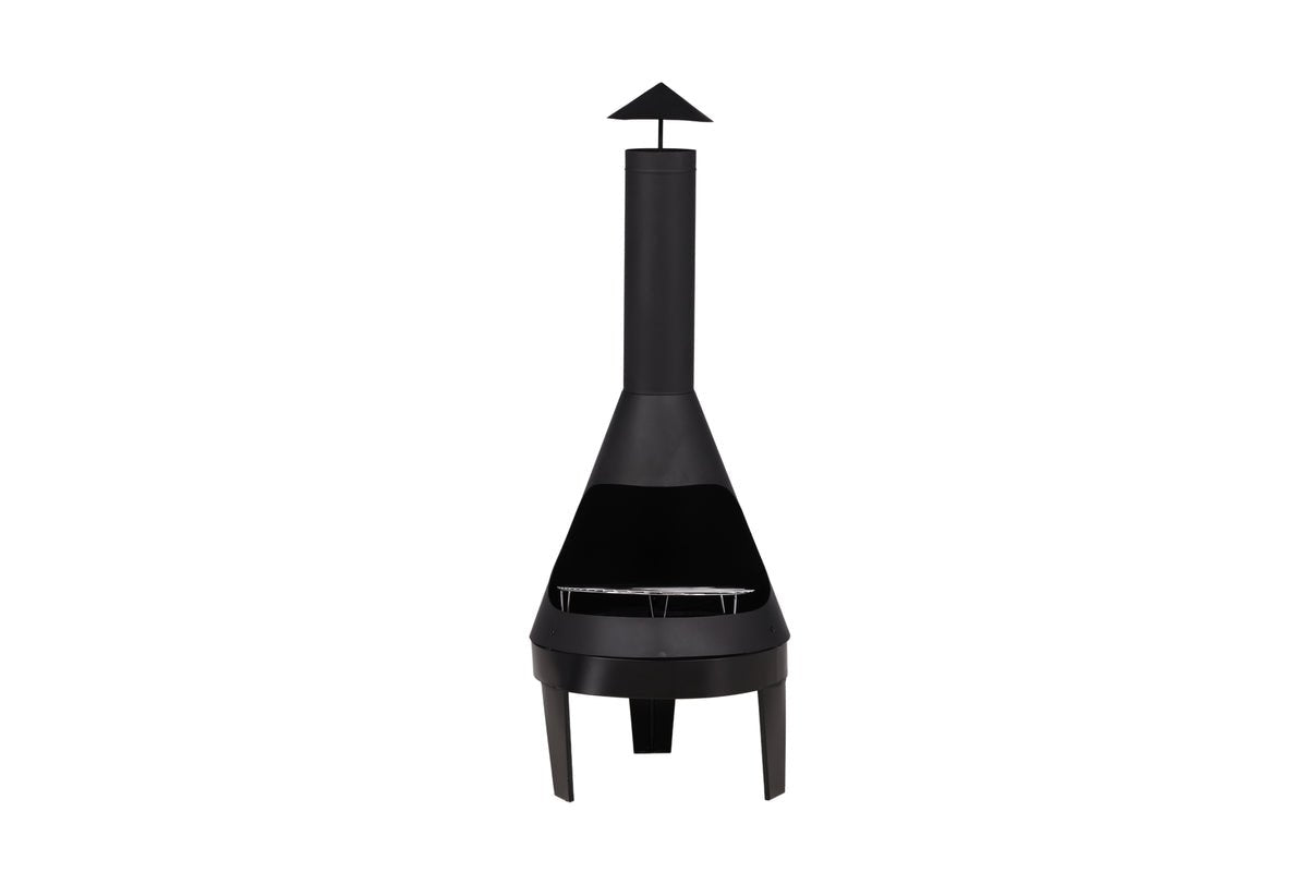 Garten Kamin Ignis - aus hitzebeständigem Stahl in Schwarz