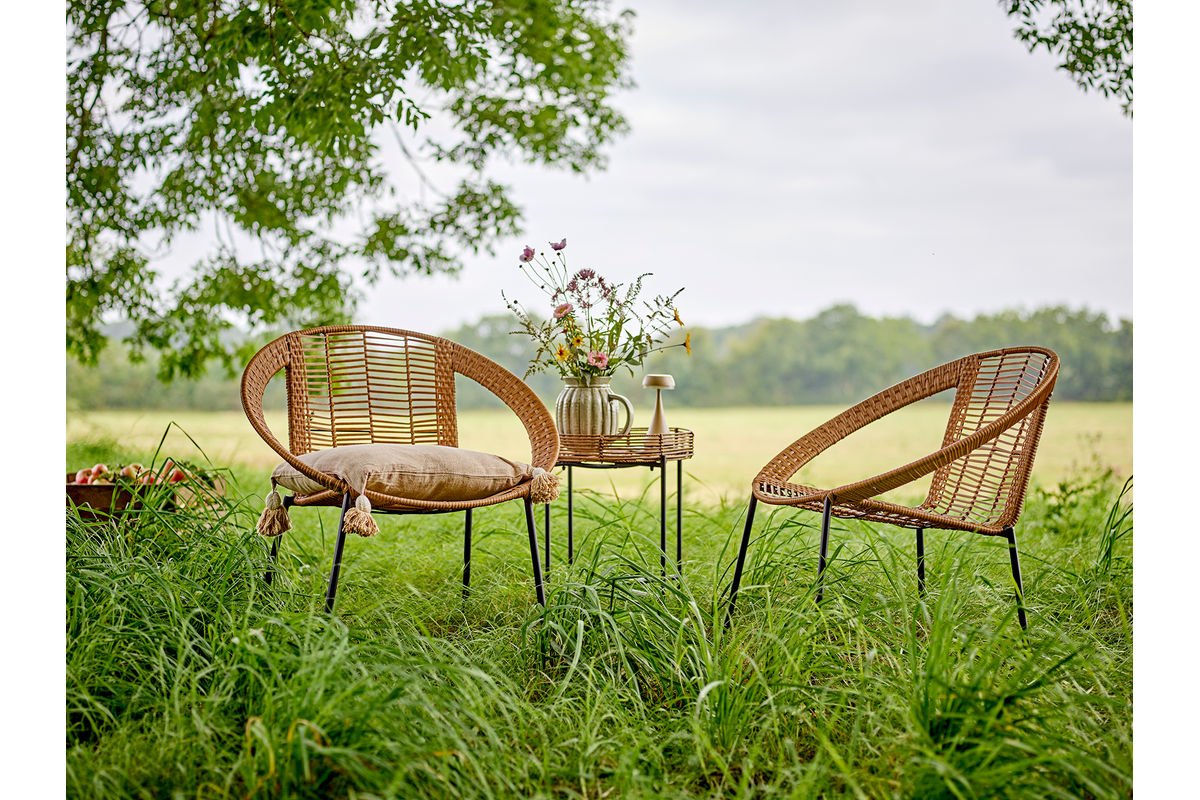 Garten-Lounge-Set Cano – Luftiges Polyrattan-Design in Natur (3-teilig)