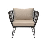 Garten Loungesessel Kairo – Metall mit handgeflochtenem Seil
