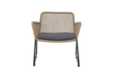 Garten Loungesessel Kairo – Metall mit handgeflochtenem Seil
