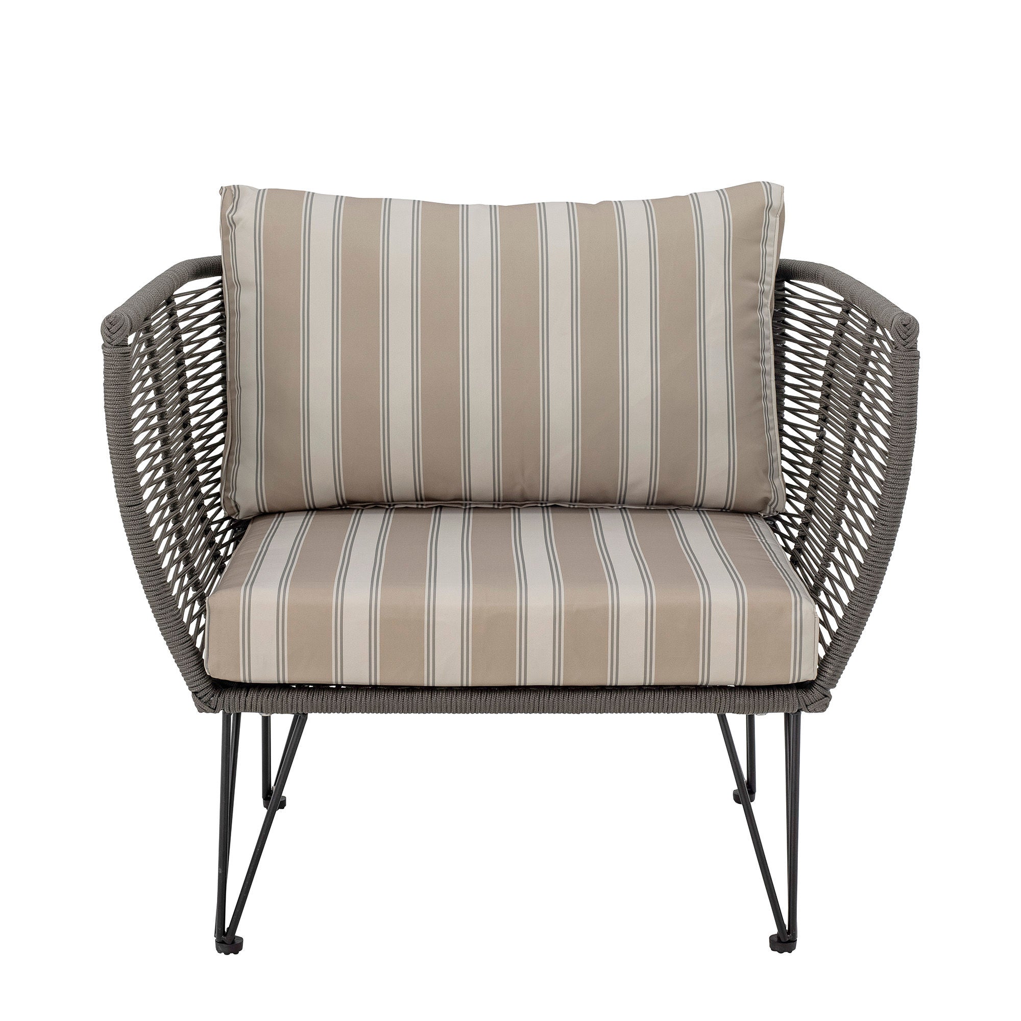 Garten Loungesessel Kairo – Metall mit handgeflochtenem Seil