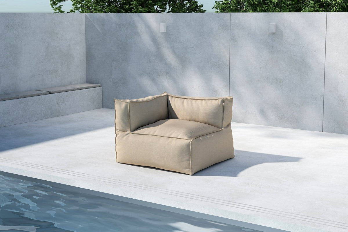 Garten Loungesessel Ravio – aus wetterbeständigem Olefin in Beige