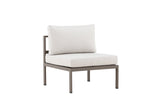 Garten Loungesessel Selva - Outdoor-Sessel mit Aluminium Gestell und zwei Kissen