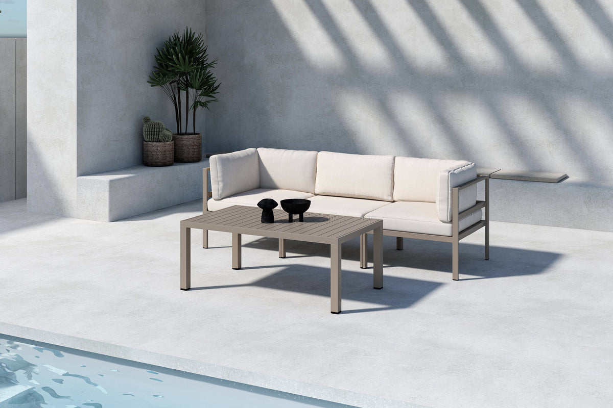 Garten Loungeset Dorello – 3er Sofa mit Couchtisch