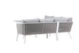 Garten Loungeset Lindsay - Wahlweise in Schwarz/Grau oder Weiß/Grau