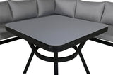 Garten Loungeset Lindsay - Wahlweise in Schwarz/Grau oder Weiß/Grau