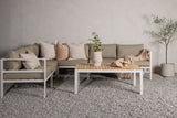 Gartenbank Modul Borelio - In beigem oder braunem Aluminium