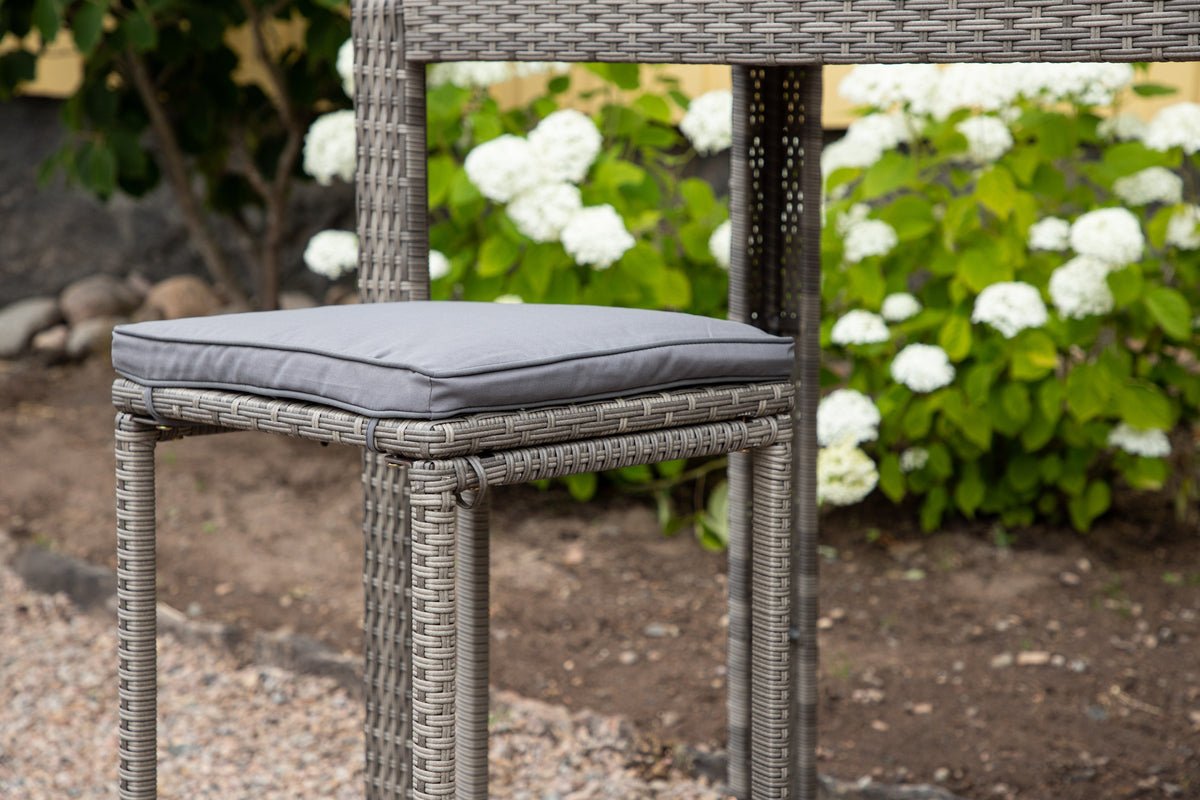 Gartenstuhl Henry - aus Rattan in Grau