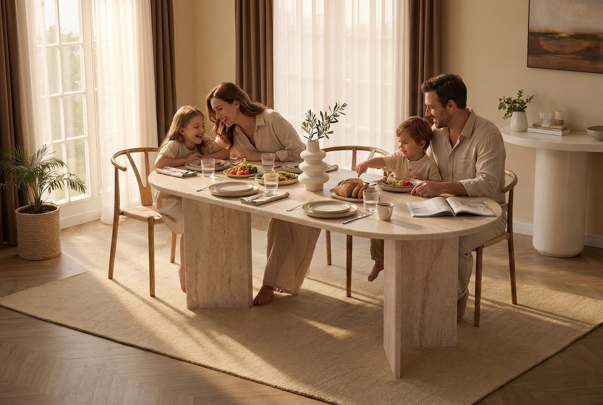 Esstisch Taverna - in Steinoptik oder Walnuss