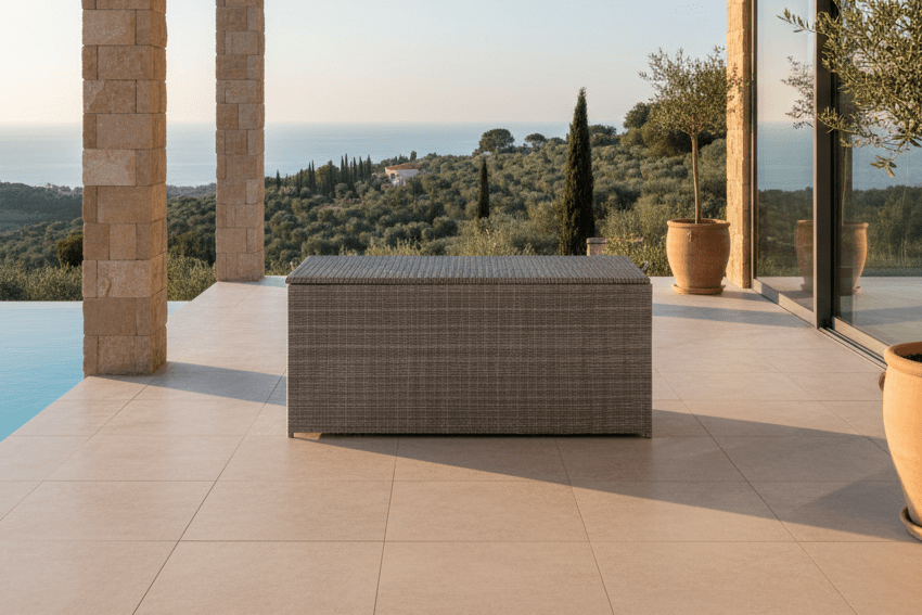 Garten Kissenbox Dimmy - Wahlweise in Grau, Natur oder Weiß