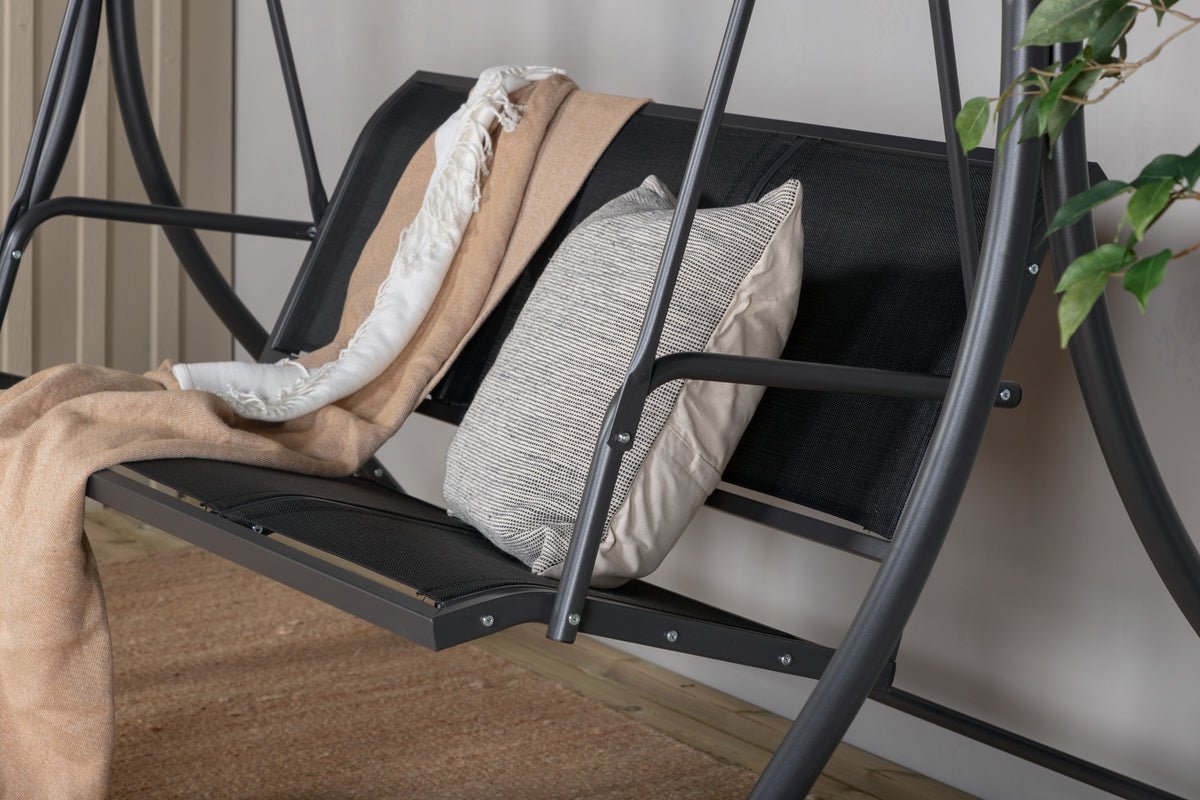 Hollywoodschaukel Sandy - für 3 Personen in Schwarz