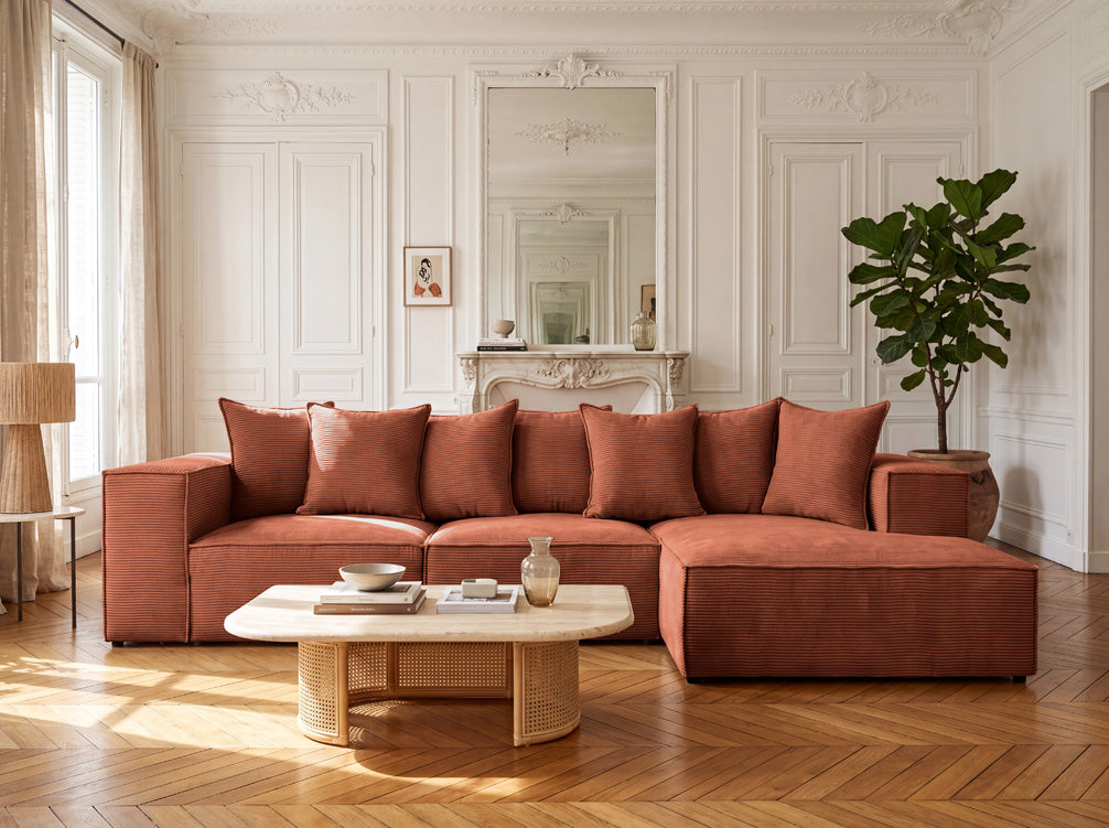 Designer Sofa Largo L in Cord