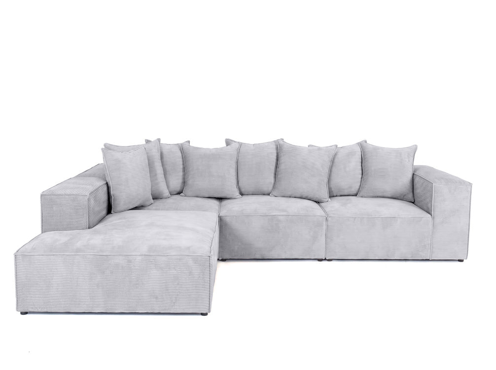 Designer Sofa Largo mit langer Ottomane in Cord