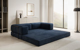 Lazy Spar-Set: 3-Sitzer + Hocker in Samt