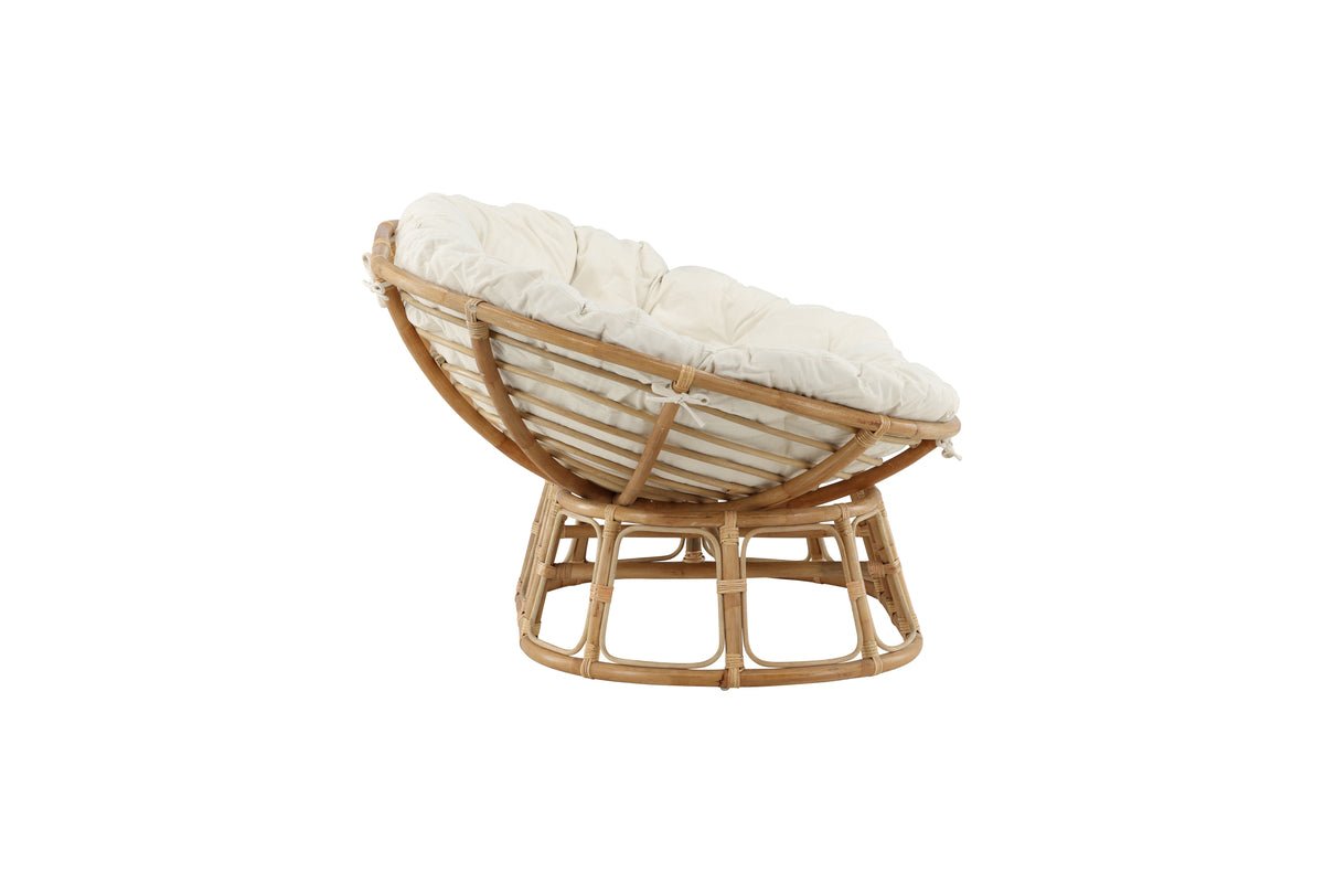 Loungesessel Caroline – aus Rattan inklusive weißem Kissen