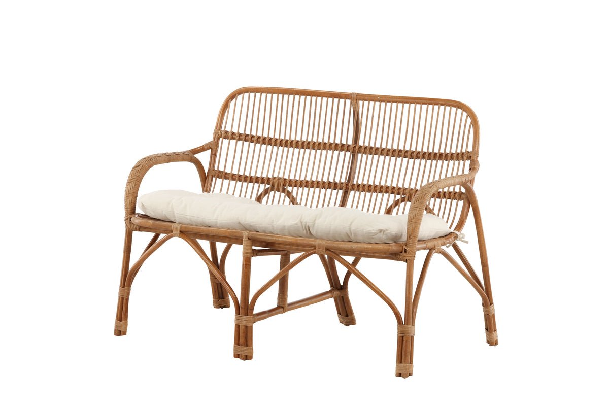 Loungesessel Sevilla – aus Rattan inklusive creme-weißem Kissen