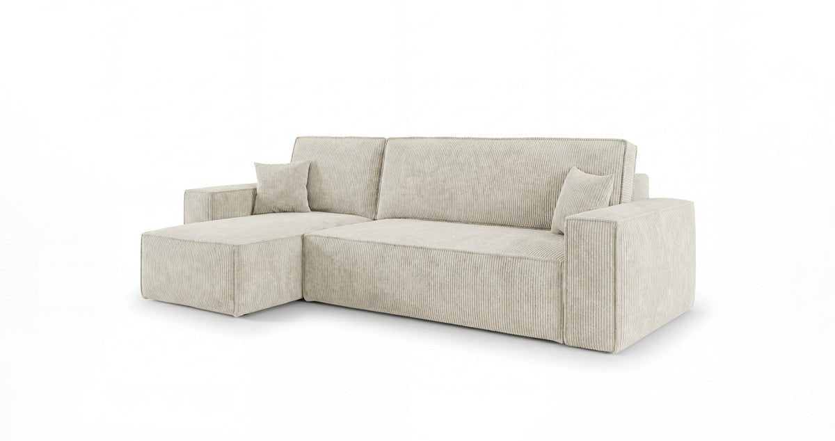 Designer Sofa Lunaro Mini mit Schlaf- und Klappfunktion in Cord