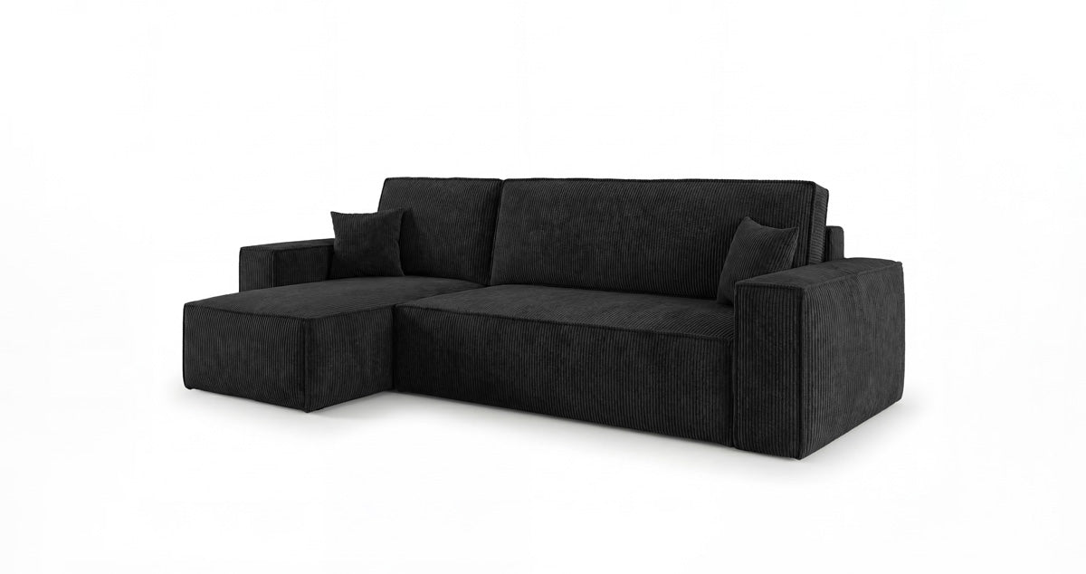 Designer Sofa Lunaro Mini mit Schlaf- und Klappfunktion in Cord